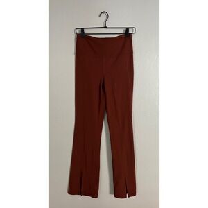 Athleta Elation Split Flare Pant Brown High Rise Leggings Womens Medium